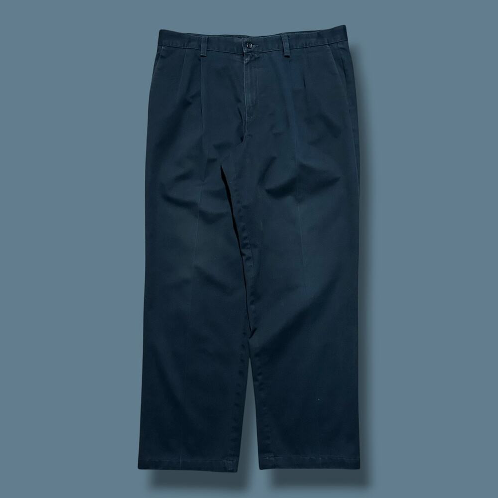 Vintage Dockers Pleated Khakis Navy Blue 90s y2k Minimalist Mens 36x30